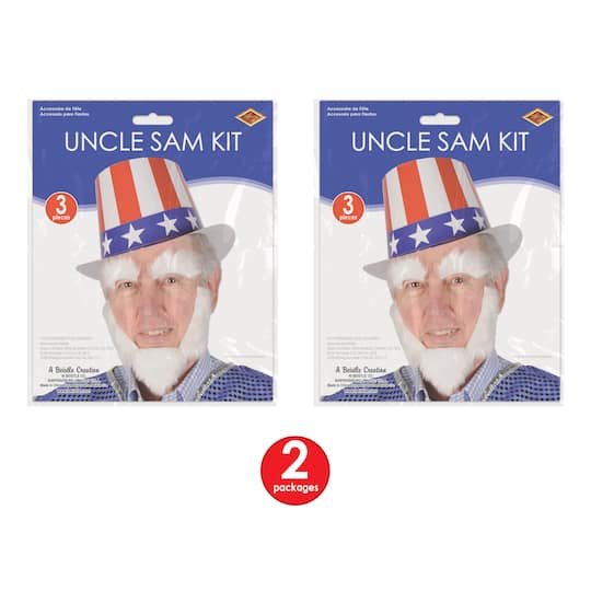 Beistle White Uncle Sam Kits, 2ct.